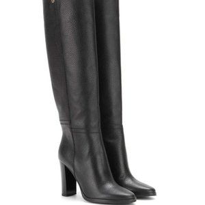 Jimmy Choo- Haywood 95 pebbled-leather knee boots